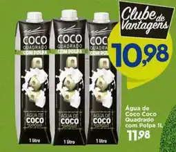 Confiança Supermercados Água de Coco Coco Quadrado com Polpa oferta