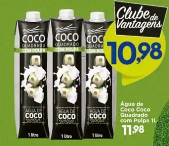 Confiança Supermercados Água de Coco Coco Quadrado com Polpa oferta