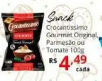 Ricoy Supermercados Snack Crocantissimo Gourmet Original, Parmesao ou Tomate 100g oferta