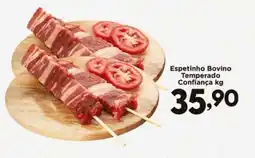 Confiança Supermercados Espetinho Bovino Temperado Confiança oferta