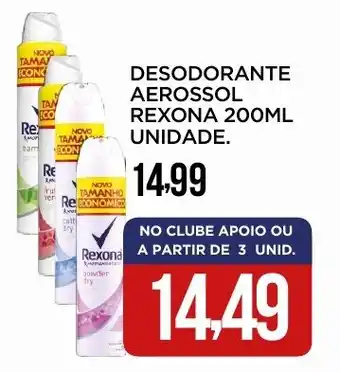 Apoio Mineiro Desodorante aerossol rexona unidade. oferta