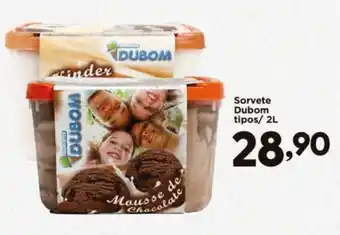 Confiança Supermercados Sorvete Dubom tipos oferta