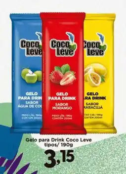 Confiança Supermercados Gelo para Drink Coco Leve tipos oferta