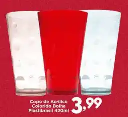 Confiança Supermercados Copo de Acrílico Colorido Bolha Plastibrasil oferta