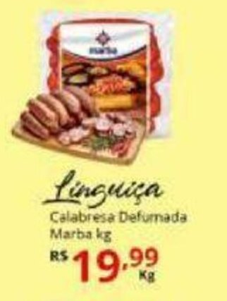 Ricoy Supermercados Linguica Calabresa Defumada Marba 1kg oferta