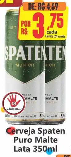 Big Supermercados Cerveja Spaten Puro Malte Lata oferta