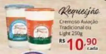 Ricoy Supermercados Requeijao cremoso Aviacao tradicional ou light 250g oferta