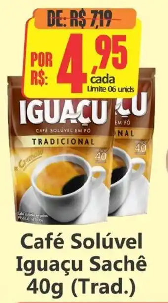 Big Supermercados Café Solúvel Iguaçu Sachê oferta