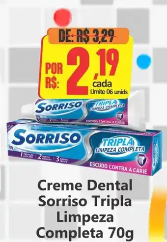 Big Supermercados Creme Dental Sorriso Tripla Limpeza Completa oferta