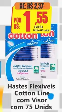 Big Supermercados Hastes Flexíveis Cotton Line com Visor com 75 Unids oferta