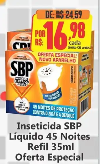 Big Supermercados Inseticida SBP Líquido 45 Noites Refil Oferta Especial oferta