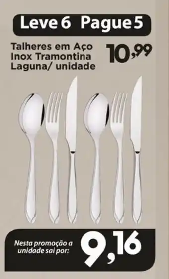 Confiança Supermercados Talheres em Aço Inox Tramontina Laguna/unidade oferta