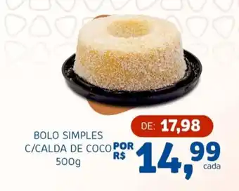 Bergamais Supermercados Bolo simples c/calda de coco oferta