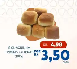 Bergamais Supermercados Bisnaguinha trimais c/fibras oferta