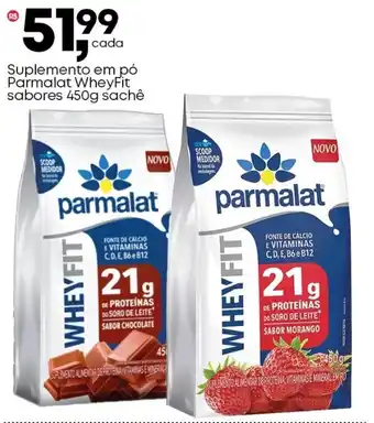 Frangolândia Suplemento em pó Parmalat WheyFit sabores sachê oferta