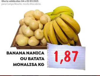 Paraná Supermercados Banana nanica ou batata monalisa oferta