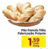 Carrefour Pão francês filão fabricação própria oferta