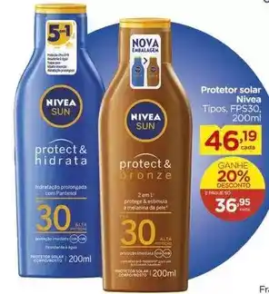 Carrefour Nivea - protetor solar oferta