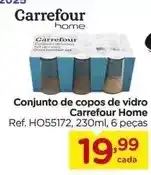 Carrefour Carrefour - conjunto de copos de vidro home oferta