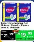 Max Atacadista Intimus - absorvente gel noturno clássico pacote com 30 oferta