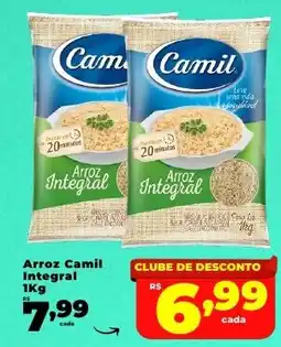 Rede uniforça Arroz Camil Integral oferta