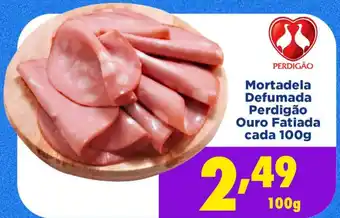 Pão de Mel Mortadela Defumada Perdigão Ouro Fatiada cada oferta