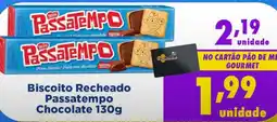 Pão de Mel Biscoito Recheado Passatempo Chocolate oferta