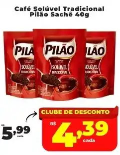 Rede uniforça Café Solúvel Tradicional Pilão Sachê oferta