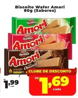 Rede uniforça Biscoito Wafer Amori  (Sabores) oferta