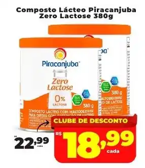 Rede uniforça Composto Lácteo Piracanjuba Zero Lactose oferta