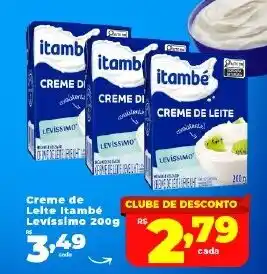 Rede uniforça Creme de Leite Itambé Levíssimo oferta