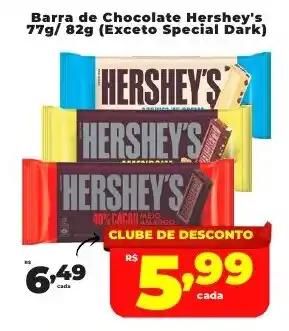 Rede uniforça Barra de Chocolate Hershey's oferta