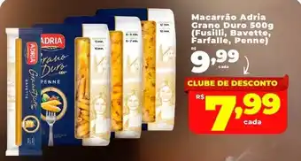 Rede uniforça Macarrão Adria Grano Duro oferta