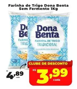 Rede uniforça Farinha de Trigo Dona Benta Sem Fermento oferta