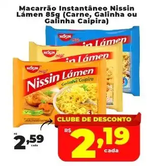 Rede uniforça Macarrão Instantâneo Nissin Lámen oferta