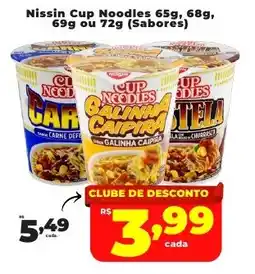 Rede uniforça Nissin Cup Noodles oferta