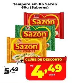 Rede uniforça Tempero em Pó Sazon (Sabores) oferta