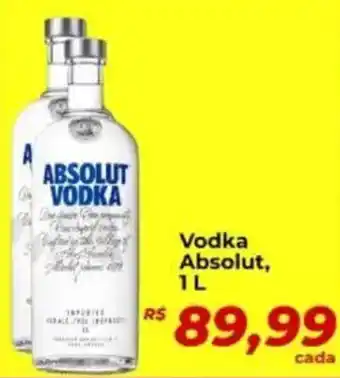 Supermercados Bretas Vodka Absolut, oferta