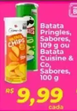 Supermercados Bretas Batata Pringles, Sabores, 109 g ou Batata Cuisine & Co Sabores, oferta