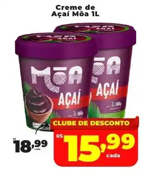 Rede uniforça Creme de Açaí Môa oferta