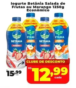 Rede uniforça logurte Betânia Salada de Frutas ou MorangoBETÂNIA Econômico oferta