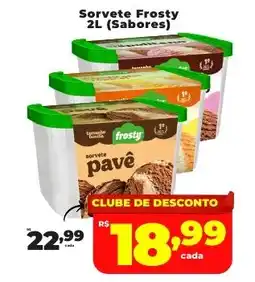 Rede uniforça Sorvete Frosty (Sabores) oferta