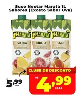 Rede uniforça Suco Nectar Maratá Sabores oferta