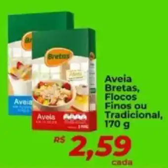 Supermercados Bretas Aveia Bretas, Flocos Finos ou Tradicional, oferta