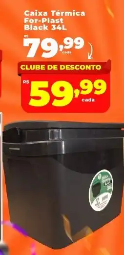 Rede uniforça Caixa Térmica For-Plast Black oferta