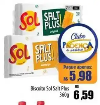 Proença Supermercados Biscoito Sol Salt Plus oferta
