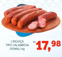 Bergamais Supermercados Linguiça tipo calabresa donali oferta