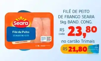 Bergamais Supermercados Filé de peito de frango seara  band. cong. oferta