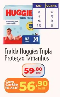 Akki Atacadista Fralda Huggies Tripla Proteção Tamanhos oferta