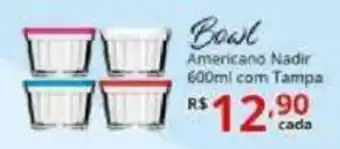 Bowl Americano Nadir 600ml com Tampa